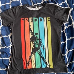 Awesome Rainbow Freddie Mercury Shirt. Two tone front and back
